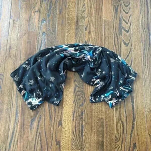 American Eagle Vintage Infinity Scarf w/ Peacock Design